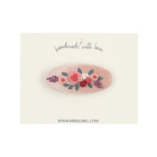 Pink Oval Berry Barrette