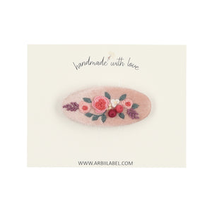 Pink Oval Berry Barrette