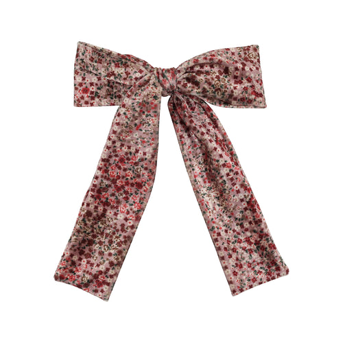 Floral Velvet Oversized Bow