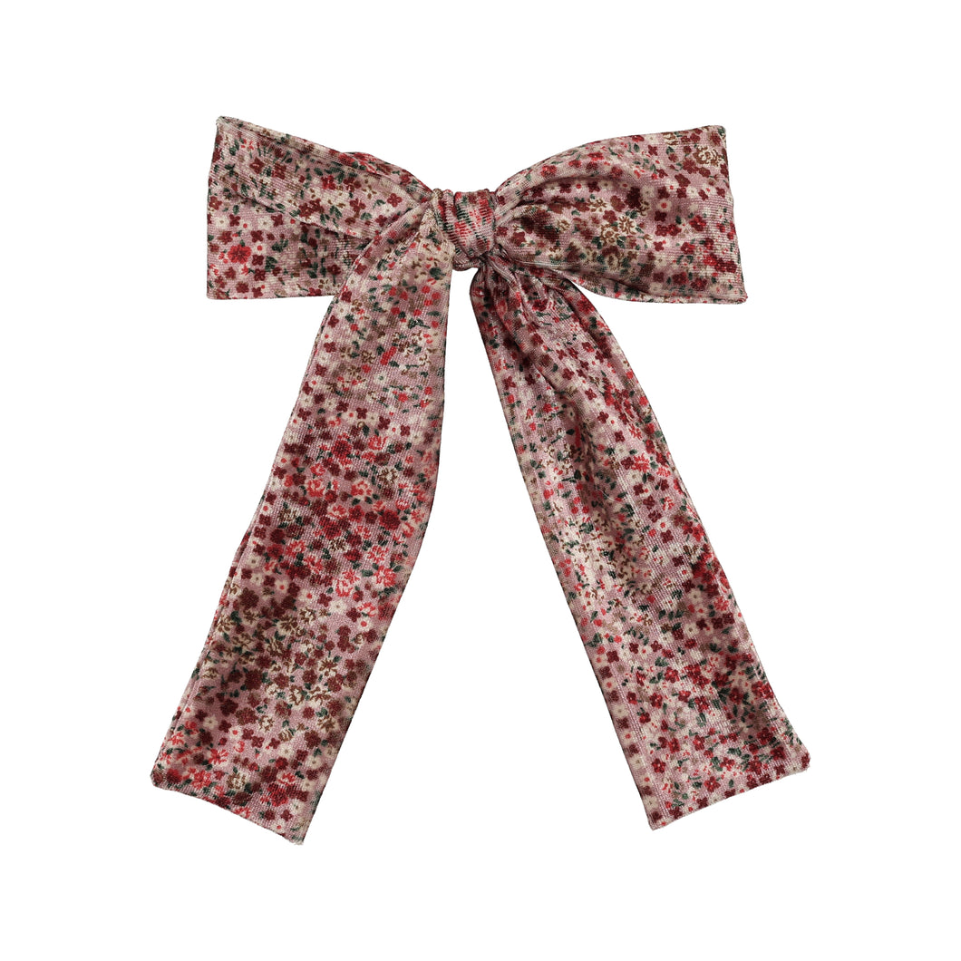 Floral Velvet Oversized Bow