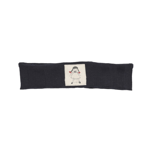Navy Wide Ribbed Doll Band