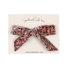Small Floral Velvet Bow