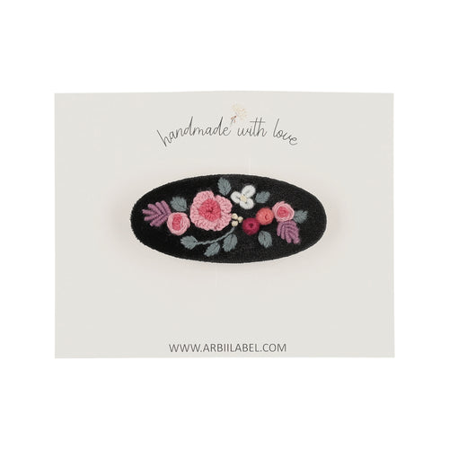 Black Oval Berry Barrette