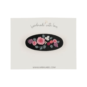 Black Oval Berry Barrette