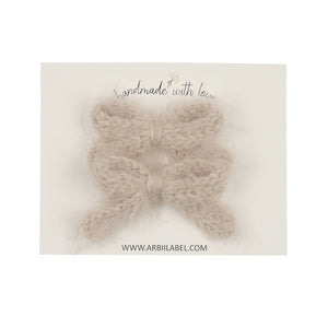 Oatmeal Mohair Set of Clips