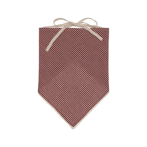 Red Ginham with Scalloped Edge Bandana