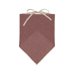 Red Ginham with Scalloped Edge Bandana