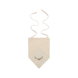 Embroidered Ivory with Lace Detail Bandana