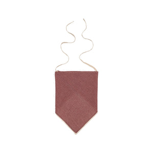 Red Ginham with Scalloped Edge Bandana