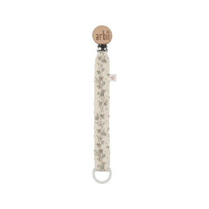 Neutral Swiss Dot Paci Clip