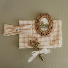 Beige Knit Embroidered Turban