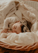 Woodland Print/ Ivory Mohair Newborn Set