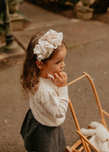 Ivory Ruffled Silk Headband