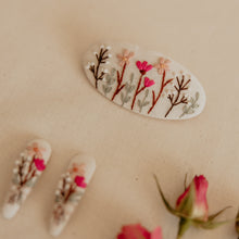 Oval Wildflower Embroidered Barrette