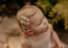 Mini Tri Flower Embroidered Clips