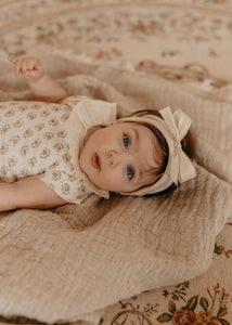 Ivory Silk Natural Bow Baby Band