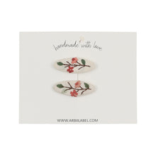 Mini Embroidered Sorbet Branch Clips