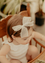 White Sheer Bow Baby Band
