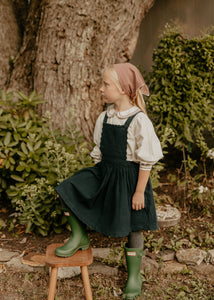 Red Ginham with Scalloped Edge Bandana