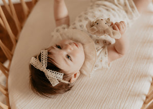Crochet Lace / Blooming Print Bow