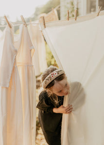 Ribbed Rose Embroidered Headband