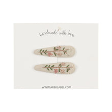 Budding  Branch Embroidered Clips