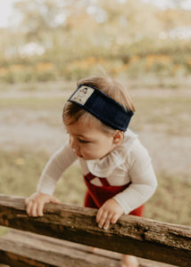 Navy Wide Ribbed Doll Band