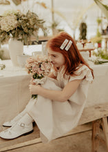 Pink Rosette Embroidered Clips