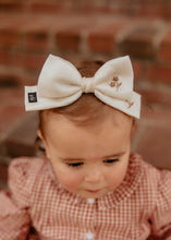 Ivory Silk Embroidered Dolly Bow