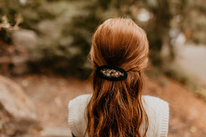 Black / Multicolor Rose Barrette
