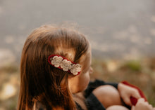 Red Crochet Flower Barrette