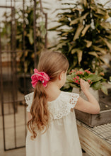 Hot Pink Lace Trim Scrunchie