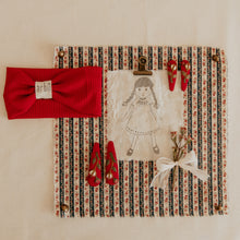 Mini Red Rose Bud Embroidered Clips