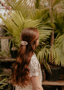 Ribbed Rose Barrette