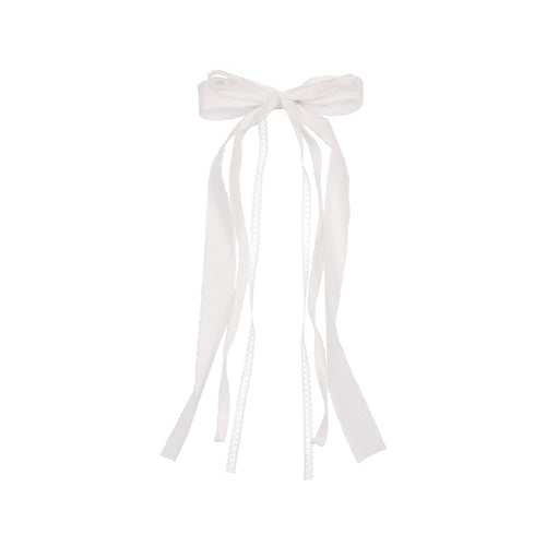 White Long Streamer Clip