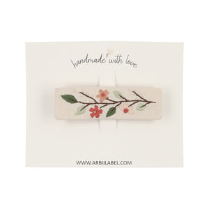 Sorbet Branch Embroidered Barrette