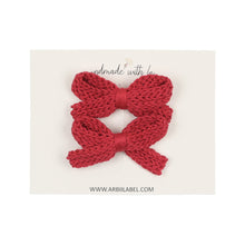 Red Crochet Set of Clips
