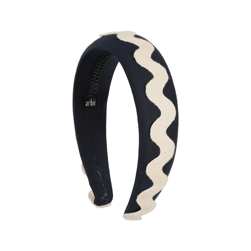 Navy Retro Rick Rack Headband