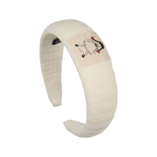 Wide Ribbed White Doll Headband