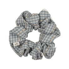 Powder Blue Gingham Scrunchie