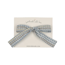 Powder Blue Gingham Small Clip