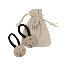 Embroidered Floral Pony Ties