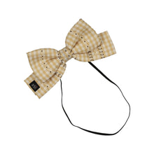 Butter Gingham Printed Dolly Bow