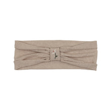 Beige Knit Embroidered Turban