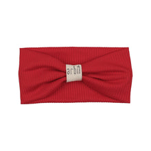 Red Ribbed Logo Turban