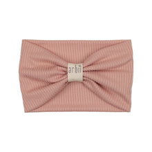 Pink Ribbed Logo Turban