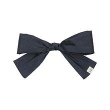 Navy Silk Big Bow Clip