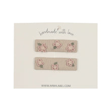 Tri Flower Embroidered Clips