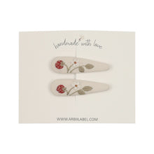 Strawberry Embroidered Clips
