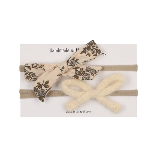 Woodland Print/ Ivory Mohair Newborn Set